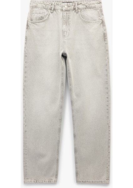 Pamuklu Normal Bel Vintage Straight Fit Jean Pantolon fırsatları