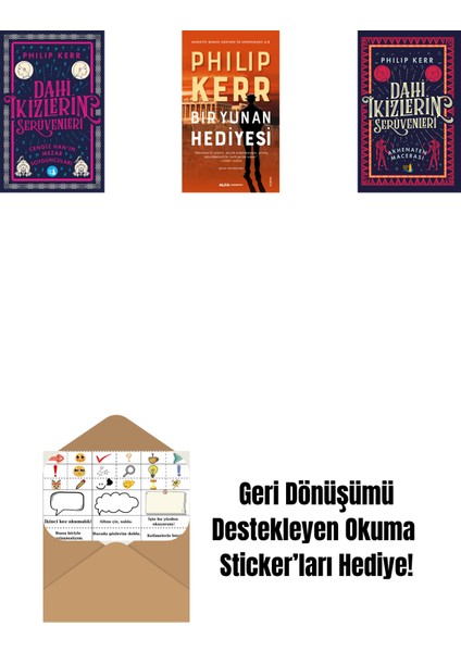 Dahi Ikizlerin Serüvenleri - Cengiz Han’ın Mezar Soyguncuları + Bir Yunan Hediyesi + Dahi Ikizlerin Serüvenleri - Akhenaten Macerası + Okuma Sticker'ları