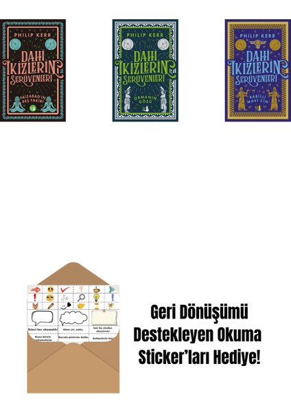 Dahi Ikizlerin Serüvenleri - Faizabad'ın Beş Fakiri + Dahi Ikizlerin Serüvenleri - Ormanın Gözü + Dahi Ikizlerin Serüvenleri - Babilli Mavi Cin + Okuma Sticker'ları