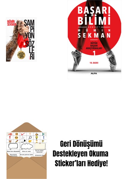 Şampiyon Sözleri + Başarı Bilimi + Okuma Sticker'ları
