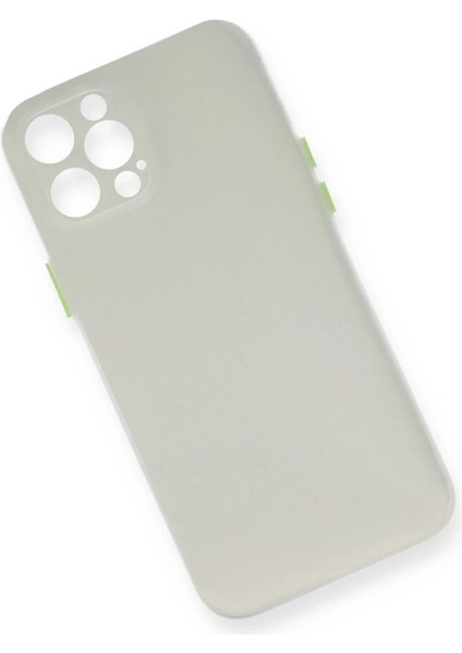 Newface iPhone 12 Pro Max Kılıf Pp Ultra Ince Kapak - Beyaz