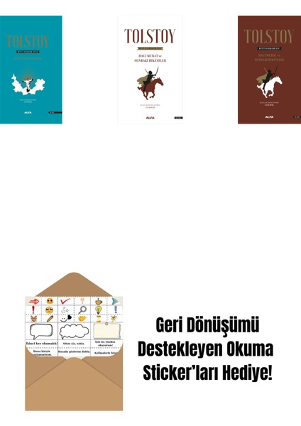Tolstoy Bütün Eserleri 18 (Ciltli) + Tolstoy Bütün Eserleri 14 + Tolstoy Bütün Eserleri 14 (Ciltli) + Okuma Sticker'ları