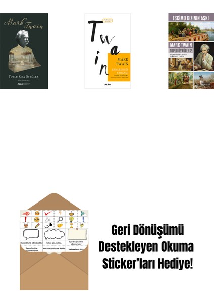 Toplu Kısa Öyküler + Esrarengiz Yabancı + Eskimo Kızının Aşkı + Okuma Sticker'ları
