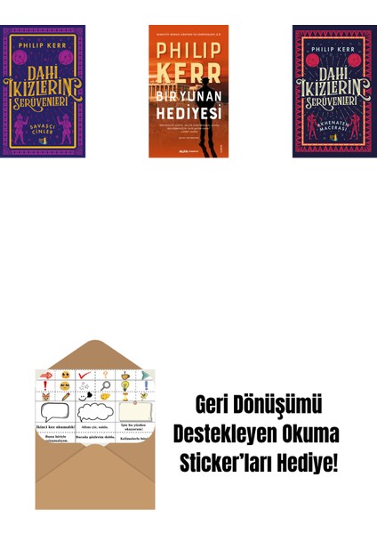 Dahi Ikizlerin Serüvenleri - Savaşçı Cinler + Bir Yunan Hediyesi + Dahi Ikizlerin Serüvenleri - Akhenaten Macerası + Okuma Sticker'ları