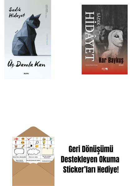 Üç Damla Kan + Kör Baykuş + Okuma Sticker'ları