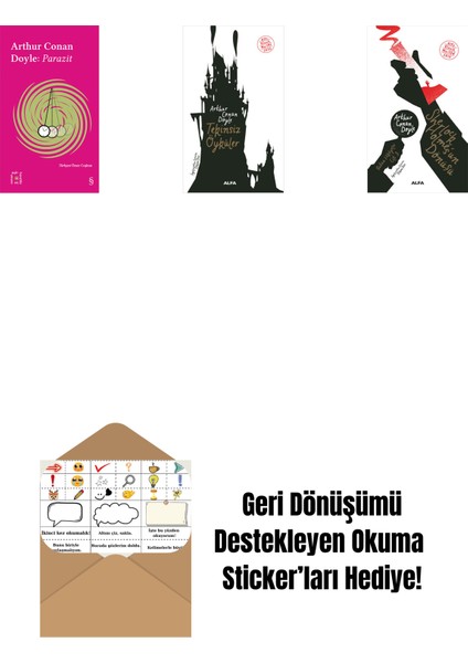 Everest Açıkhava 37 - Parazit + Tekinsiz Öyküler + Sherlock Holmes'un Dönüşü + Okuma Sticker'ları