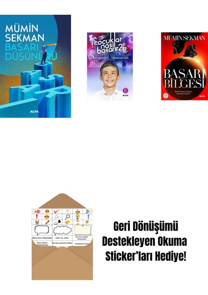 Başarı Düşünürü + Çocuklar Nasıl Başarır 2 + Başarı Bilgesi + Okuma Sticker'ları
