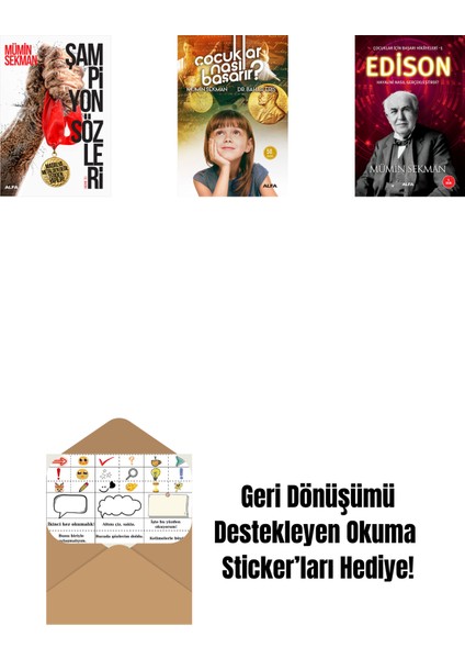 Şampiyon Sözleri + Çocuklar Nasıl Başarır? + Edison + Okuma Sticker'ları