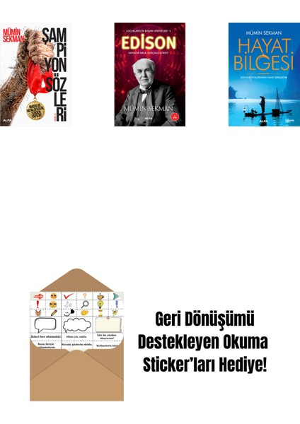 Şampiyon Sözleri + Edison + Hayat Bilgesi 2 + Okuma Sticker'ları