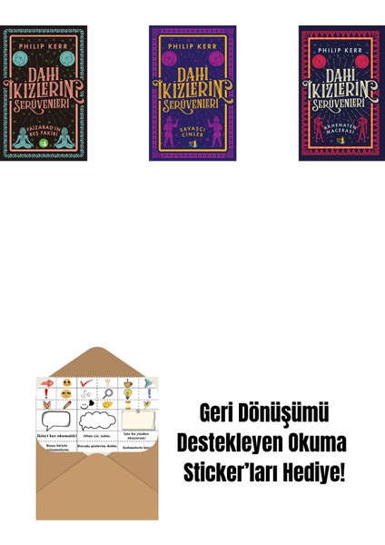Dahi Ikizlerin Serüvenleri - Faizabad'ın Beş Fakiri + Dahi Ikizlerin Serüvenleri - Savaşçı Cinler + Dahi Ikizlerin Serüvenleri - Akhenaten Macerası + Okuma Sticker'ları