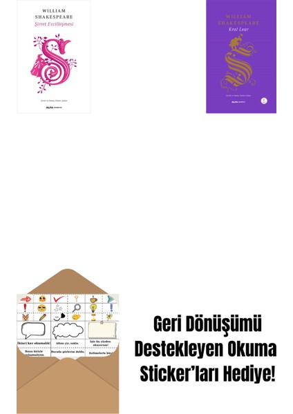 Şirret Evcilleşmesi + Kral Lear + Okuma Sticker'ları