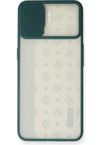 Newface Oppo A73 Kılıf Palm Buzlu Kamera Sürgülü Silikon - Yeşil