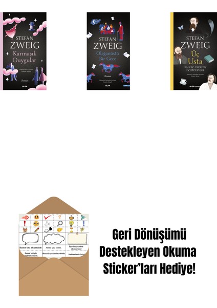 Karmaşık Duygular + Olağanüstü Bir Gece + Üç Usta + Okuma Sticker'ları
