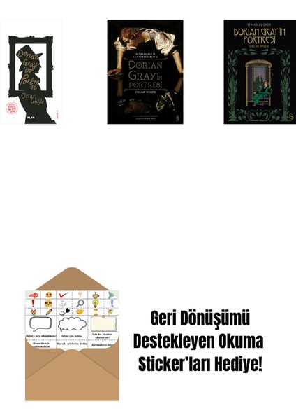 Dorian Gray'in Portresi + Dorian Gray'in Portresi (Ciltli) + Dorian Gray'in Portresi + Okuma Sticker'ları