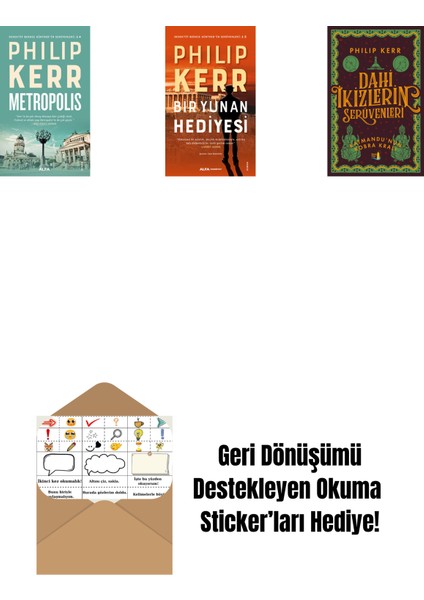 Metropolis + Bir Yunan Hediyesi + Dahi Ikizlerin Serüvenleri - Katmandu'nun Kobra Kralı + Okuma Sticker'ları