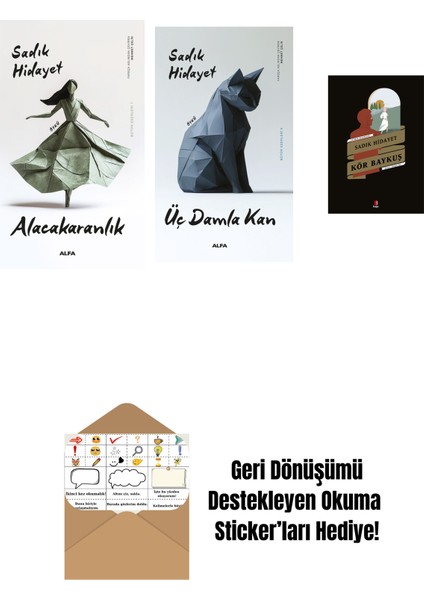 Alacakaranlık + Üç Damla Kan + Kör Baykuş + Okuma Sticker'ları