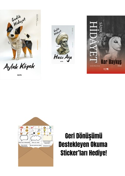 Aylak Köpek + Hacı Ağa + Kör Baykuş + Okuma Sticker'ları