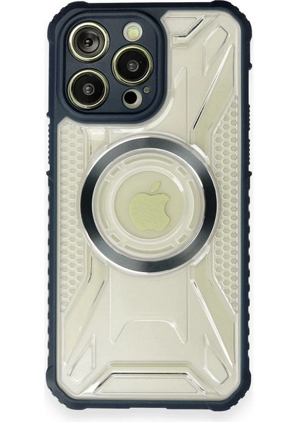 Newface iPhone 12 Pro Max Kılıf Prag Magneticsafe Kapak - Lacivert