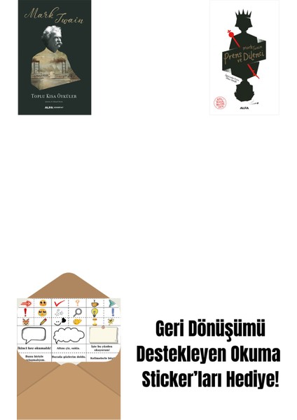 Toplu Kısa Öyküler + Prens ve Dilenci + Okuma Sticker'ları