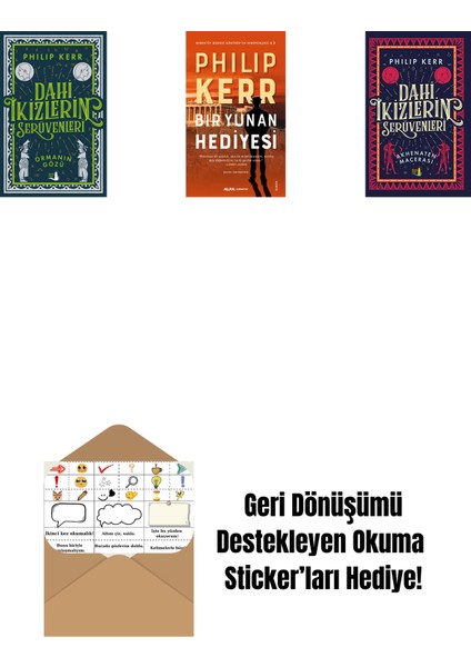 Dahi Ikizlerin Serüvenleri - Ormanın Gözü + Bir Yunan Hediyesi + Dahi Ikizlerin Serüvenleri - Akhenaten Macerası + Okuma Sticker'ları