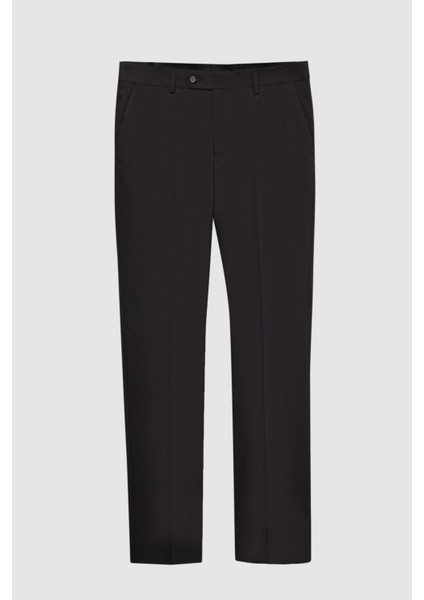 Ds Damat Slim Fit Siyah Armürlü Damatlık & Smokin Takim Elbise