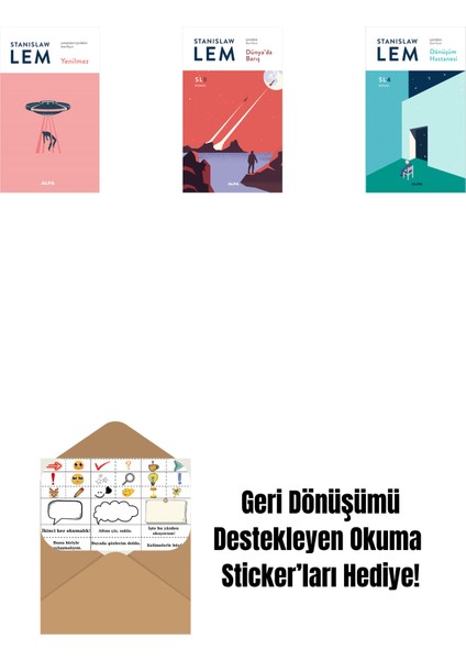 Yenilmez + Dünya’da Barış (Sl8) + Dönüşüm Hastanesi (Sl4) + Okuma Sticker'ları
