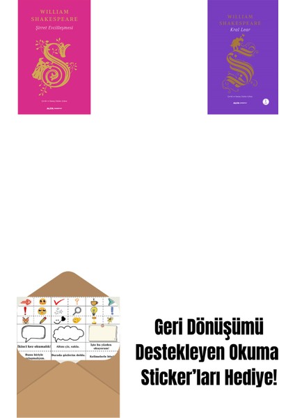 Şirret Evcilleşmesi (Ciltli) + Kral Lear + Okuma Sticker'ları