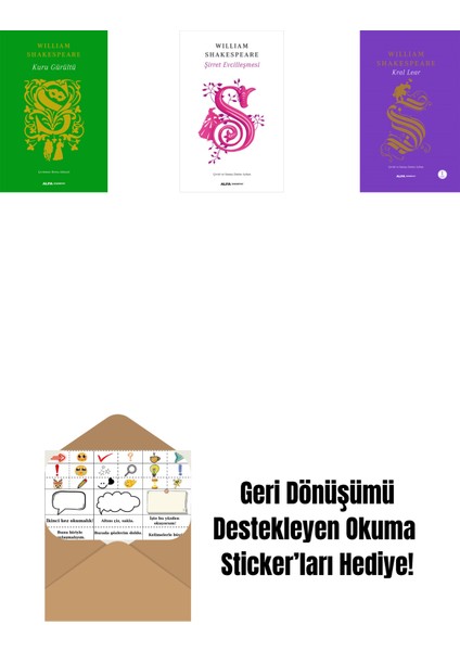 Kuru Gürültü (Ciltli) + Şirret Evcilleşmesi + Kral Lear + Okuma Sticker'ları