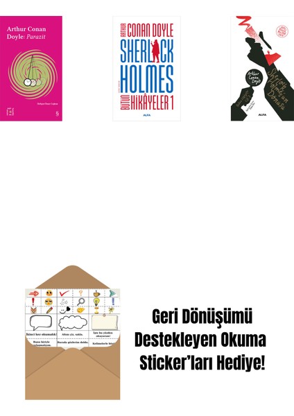 Everest Açıkhava 37 - Parazit + Sherlock Holmes - Bütün Hikayeler 1 (Ciltli) + Sherlock Holmes'un Dönüşü + Okuma Sticker'ları
