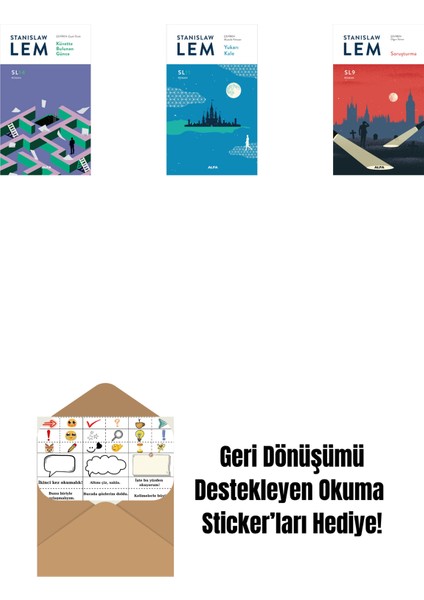 Küvette Bulunan Günce (SL14) + Yukarı Kale (SL11) + Soruşturma (Sl9) + Okuma Sticker'ları