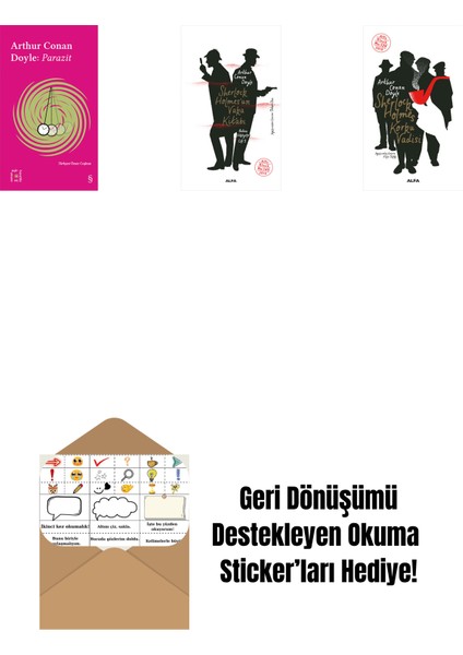 Everest Açıkhava 37 - Parazit + Sherlock Holmes’un Vaka Kitabı + Sherlock Holmes - Korku Vadisi + Okuma Sticker'ları
