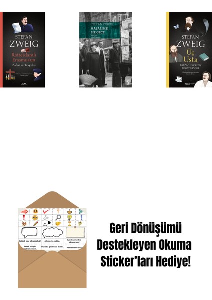 Rotterdamlı Erasmus’un Zaferi ve Trajedisi + Masalımsı Bir Gece + Üç Usta + Okuma Sticker'ları