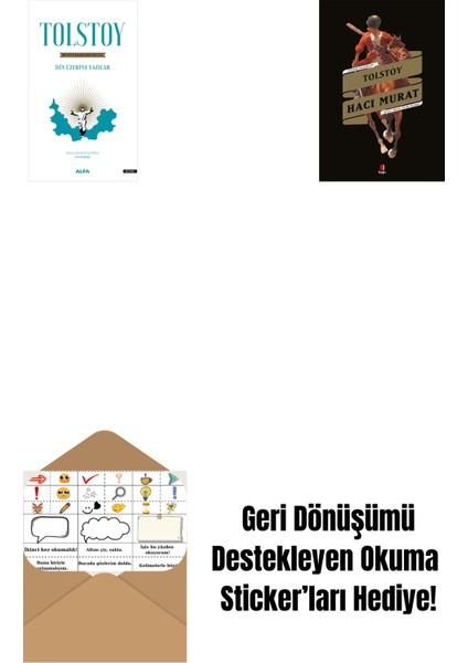 Tolstoy Bütün Eserleri 18 + Hacı Murat + Okuma Sticker'ları