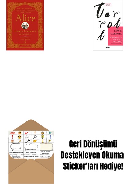 Alice (Ciltli) + Bulmacalar Diyarına Yolculuk + Okuma Sticker'ları