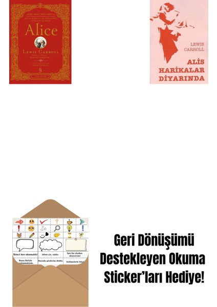 Alice (Ciltli) + Alis Harikalar Diyarında + Okuma Sticker'ları