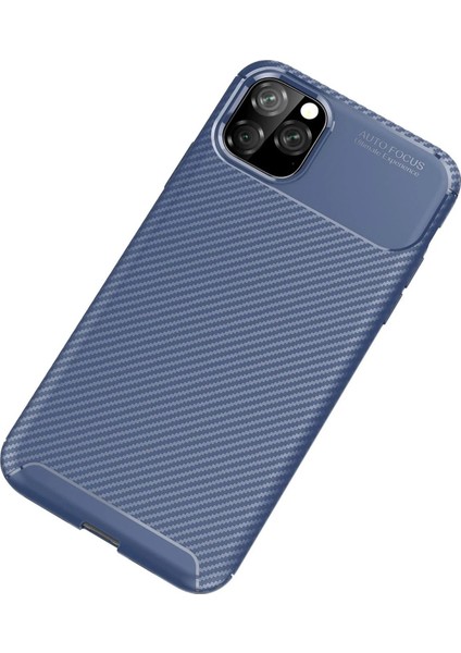 Newface iPhone 11 Pro Kılıf Auto Focus Karbon Kapak - Lacivert