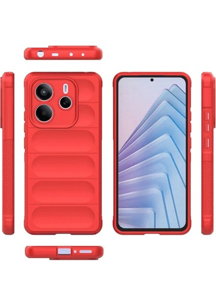 Newface Xiaomi Redmi Note 14 4g Kılıf Optimum Silikon - Kırmızı