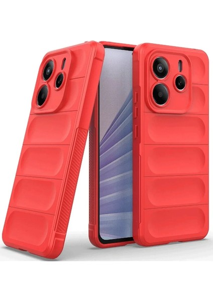 Newface Xiaomi Redmi Note 14 4g Kılıf Optimum Silikon - Kırmızı modelleri