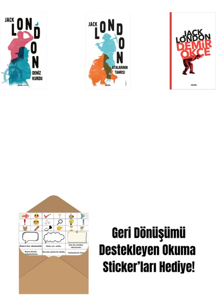 Deniz Kurdu + Atalarının Tanrısı + Demir Ökçe + Okuma Sticker'ları