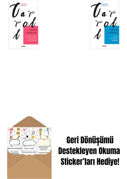 Bulmacalar Diyarına Yolculuk + Alice Aynanın Içinde + Okuma Sticker'ları
