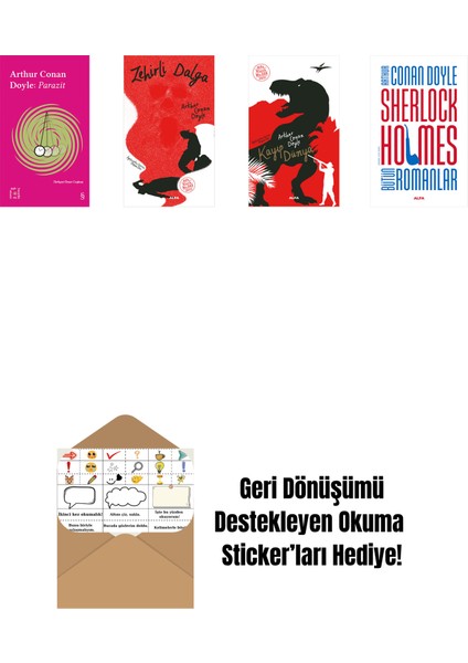 Sir Arthur Conan Doyle 4 Kitap Set + Okuma Sticker'ları