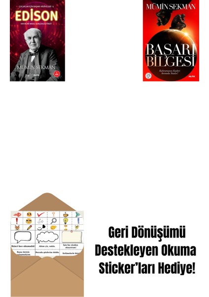 Edison + Başarı Bilgesi + Okuma Sticker'ları