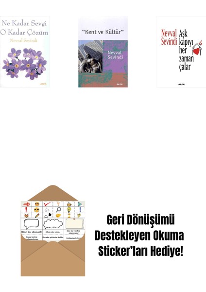 Ne Kadar Sevgi O Kadar Çözüm + Kent ve Kültür + Aşk Kapıyı Her Zaman Çalar + Okuma Sticker'ları