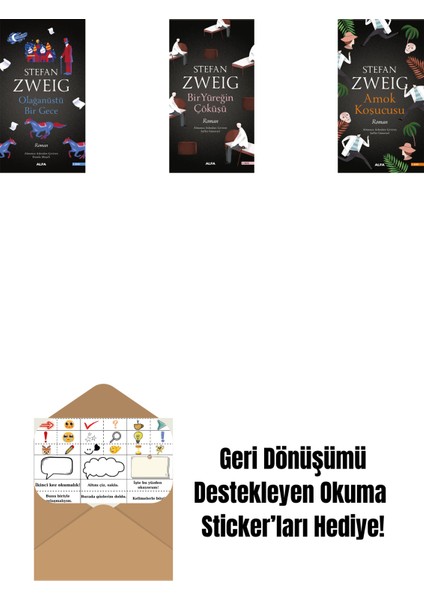 Olağanüstü Bir Gece + Bir Yüreğin Çöküşü + Amok Koşucusu + Okuma Sticker'ları