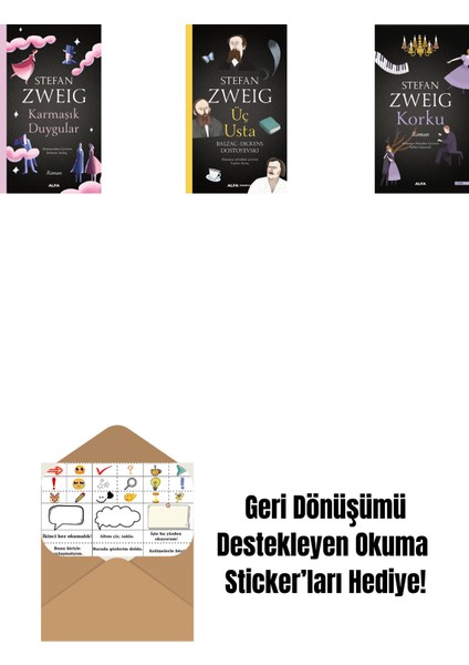 Karmaşık Duygular + Üç Usta + Korku + Okuma Sticker'ları