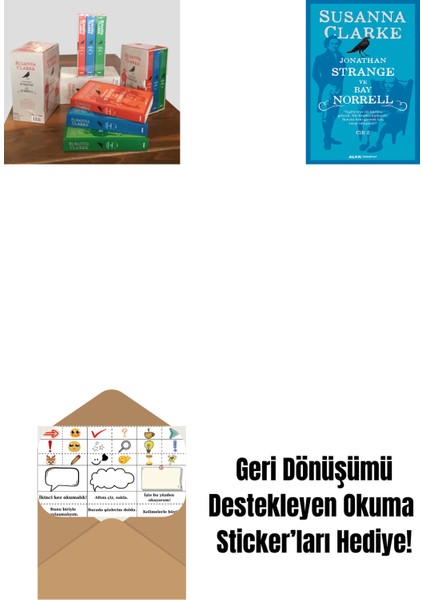 Jonathan Strange ve Bay Norrell - 3 Kitap Takım (Kutulu Set) + Jonathan Strange ve Bay Norrell - 2 + Okuma Sticker'ları