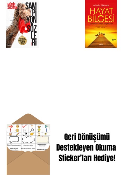 Şampiyon Sözleri + Hayat Bilgesi + Okuma Sticker'ları