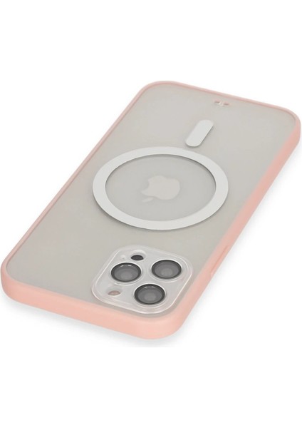 Newface iPhone 12 Pro Kılıf Grand Magneticsafe Kapak - Pembe