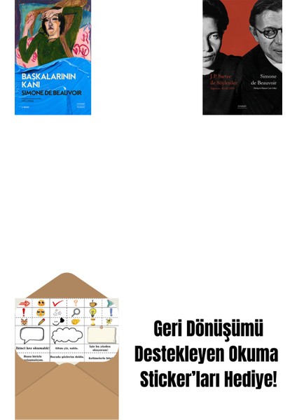 Başkalarının Kanı + J. P. Sartre Ile Söyleşiler + Okuma Sticker'ları