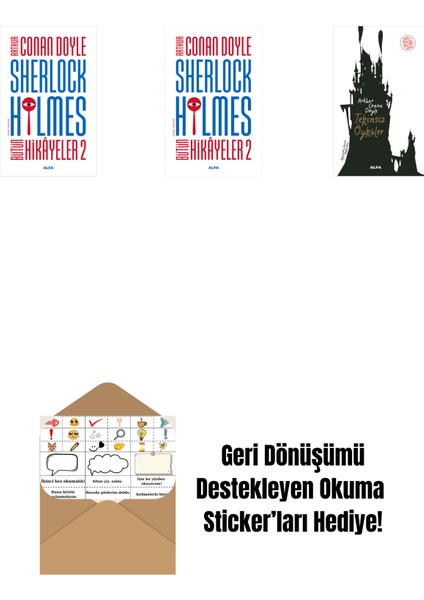 Sherlock Holmes - Bütün Hikayeler 2 + Sherlock Holmes - Bütün Hikayeler 2 (Ciltli) + Tekinsiz Öyküler + Okuma Sticker'ları